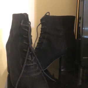 Black heel boots